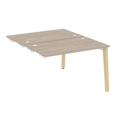 Onix Wood OW.D.SPR-2.7 (Дуб аттик/Дуб светлый) Стол-приставка двойной  к опорным элементам, опоры - массив дерева