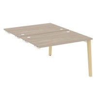 Onix Wood OW.D.SPR-2.8 (Дуб аттик/Дуб светлый) Стол-приставка двойной  к опорным элементам, опоры - массив дерева