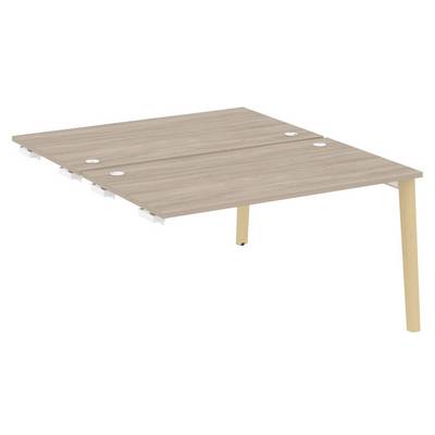 Onix Wood OW.D.SPR-3.8 (Дуб аттик/Дуб светлый) Стол-приставка двойной  к опорным элементам, опоры - массив дерева