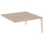 Onix Wood OW.D.SPR-4.8 (Дуб аттик/Дуб светлый) Стол-приставка двойной  к опорным элементам, опоры - массив дерева
