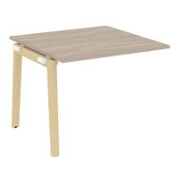 Onix Wood OW.NPRG-1 (Дуб аттик/Дуб светлый) Проходной наборный элемент переговорного стола, опоры - массив дерева