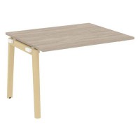 Onix Wood OW.NPRG-2 (Дуб аттик/Дуб светлый) Проходной наборный элемент переговорного стола, опоры - массив дерева