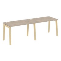 Onix Wood OW.RS-2.2.7 (Дуб аттик/Дуб светлый) Рабочая станция, опоры - массив дерева