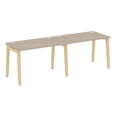 Onix Wood OW.RS-2.2.7 (Дуб аттик/Дуб светлый) Рабочая станция, опоры - массив дерева