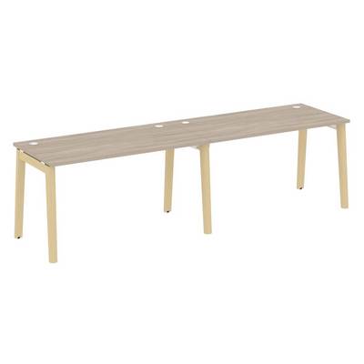 Onix Wood OW.RS-2.3.7 (Дуб аттик/Дуб светлый) Рабочая станция, опоры - массив дерева