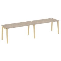 Onix Wood OW.RS-2.4.7 (Дуб аттик/Дуб светлый) Рабочая станция, опоры - массив дерева