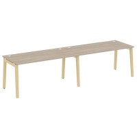 Onix Wood OW.RS-2.4.8 (Дуб аттик/Дуб светлый) Рабочая станция, опоры - массив дерева