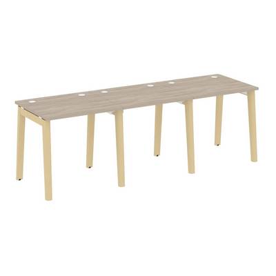 Onix Wood OW.RS-3.0.7 (Дуб аттик/Дуб светлый) Рабочая станция, опоры - массив дерева