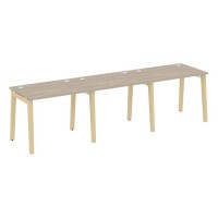 Onix Wood OW.RS-3.1.7 (Дуб аттик/Дуб светлый) Рабочая станция, опоры - массив дерева