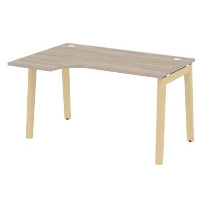 Onix Wood OW.SA-2L (Дуб аттик/Дуб светлый) Стол эргономичный левый, опоры - массив дерева