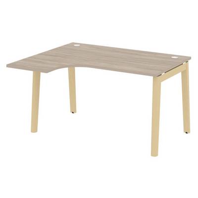 Onix Wood OW.SA-3L (Дуб аттик/Дуб светлый) Стол эргономичный левый, опоры - массив дерева
