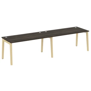 OW.RS-2.4.8 (Дуб Мали/Дуб светлый) Рабочая станция, опоры - массив дерева