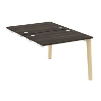 Onix Wood OW.D.SPR-1.7 (Дуб Мали/Дуб светлый) Стол-приставка двойной  к опорным элементам, опоры - массив дерева