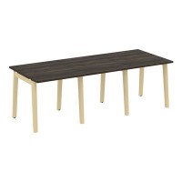 Onix Wood OW.PRG-3.0 (Дуб Мали/Дуб светлый) Стол переговорный, 3 столешницы, опоры - массив дерева
