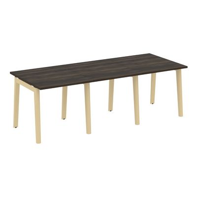 Onix Wood OW.PRG-3.0 (Дуб Мали/Дуб светлый) Стол переговорный, 3 столешницы, опоры - массив дерева