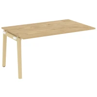 OW.NPRG-4 (Тиквуд светлый/Дуб светлый) Проходной наборный элемент переговорного стола, опоры - массив дерева