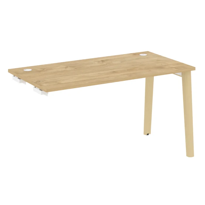 OW.SPR-3.7 (Тиквуд светлый/Дуб светлый) Стол-приставка к опорным элементам, опоры - массив дерева