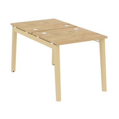 Onix Wood OW.D.RS-2.0.7 (Тиквуд светлый/Дуб светлый) Рабочая станция, опоры - массив дерева