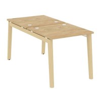 Onix Wood OW.D.RS-2.0.8 (Тиквуд светлый/Дуб светлый) Рабочая станция, опоры - массив дерева