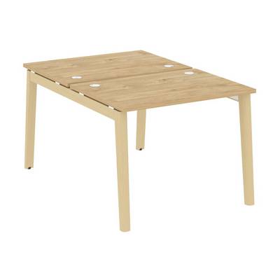 Onix Wood OW.D.RS-2.1.7 (Тиквуд светлый/Дуб светлый) Рабочая станция, опоры - массив дерева