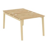 Onix Wood OW.D.RS-2.1.8 (Тиквуд светлый/Дуб светлый) Рабочая станция, опоры - массив дерева