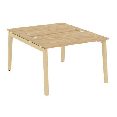 Onix Wood OW.D.RS-2.2.7 (Тиквуд светлый/Дуб светлый) Рабочая станция, опоры - массив дерева