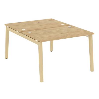 Onix Wood OW.D.RS-2.2.8 (Тиквуд светлый/Дуб светлый) Рабочая станция, опоры - массив дерева