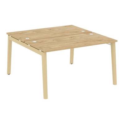 Onix Wood OW.D.RS-2.3.7 (Тиквуд светлый/Дуб светлый) Рабочая станция, опоры - массив дерева