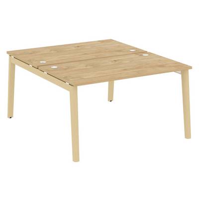 Onix Wood OW.D.RS-2.3.8 (Тиквуд светлый/Дуб светлый) Рабочая станция, опоры - массив дерева