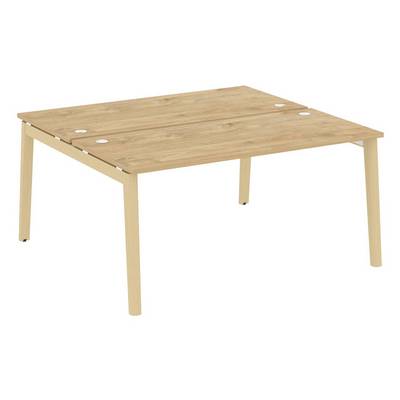 Onix Wood OW.D.RS-2.4.7 (Тиквуд светлый/Дуб светлый) Рабочая станция, опоры - массив дерева