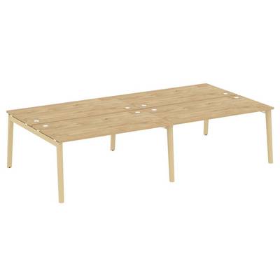 Onix Wood OW.D.RS-4.4.8 (Тиквуд светлый/Дуб светлый) Рабочая станция, опоры - массив дерева