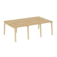 Onix Wood OW.D.RS-6.0.7 (Тиквуд светлый/Дуб светлый) Рабочая станция, опоры - массив дерева