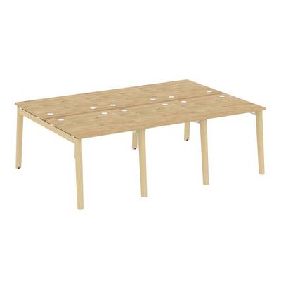 Onix Wood OW.D.RS-6.0.8 (Тиквуд светлый/Дуб светлый) Рабочая станция, опоры - массив дерева