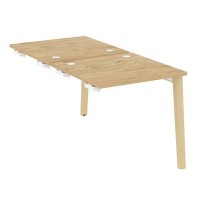 Onix Wood OW.D.SPR-0.8 (Тиквуд светлый/Дуб светлый) Стол-приставка двойной  к опорным элементам, опоры - массив дерева