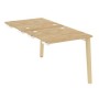 Onix Wood OW.D.SPR-0.8 (Тиквуд светлый/Дуб светлый) Стол-приставка двойной  к опорным элементам, опоры - массив дерева