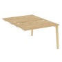 Onix Wood OW.D.SPR-2.8 (Тиквуд светлый/Дуб светлый) Стол-приставка двойной  к опорным элементам, опоры - массив дерева