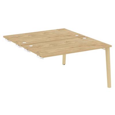 Onix Wood OW.D.SPR-3.8 (Тиквуд светлый/Дуб светлый) Стол-приставка двойной  к опорным элементам, опоры - массив дерева