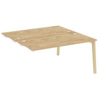 Onix Wood OW.D.SPR-4.8 (Тиквуд светлый/Дуб светлый) Стол-приставка двойной  к опорным элементам, опоры - массив дерева