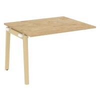 Onix Wood OW.NPRG-2 (Тиквуд светлый/Дуб светлый) Проходной наборный элемент переговорного стола, опоры - массив дерева