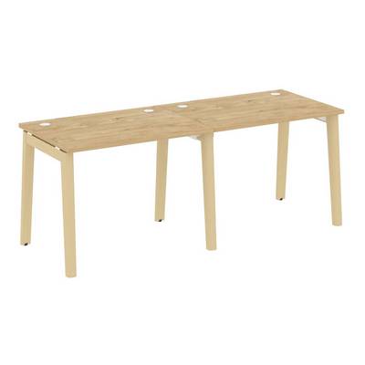 Onix Wood OW.RS-2.1.7 (Тиквуд светлый/Дуб светлый) Рабочая станция, опоры - массив дерева