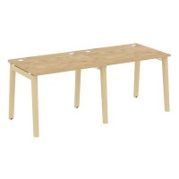 Onix Wood OW.RS-2.1.8 (Тиквуд светлый/Дуб светлый) Рабочая станция, опоры - массив дерева