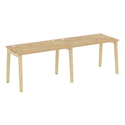 Onix Wood OW.RS-2.2.7 (Тиквуд светлый/Дуб светлый) Рабочая станция, опоры - массив дерева