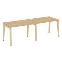 Onix Wood OW.RS-2.2.8 (Тиквуд светлый/Дуб светлый) Рабочая станция, опоры - массив дерева