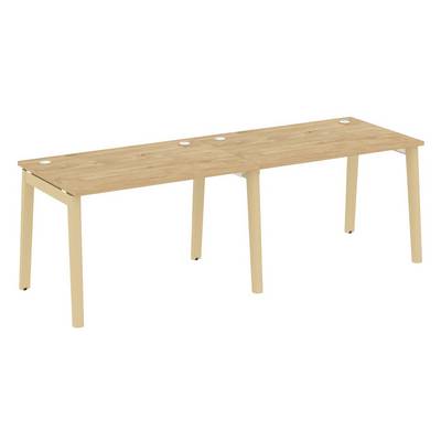 Onix Wood OW.RS-2.2.8 (Тиквуд светлый/Дуб светлый) Рабочая станция, опоры - массив дерева