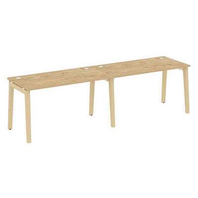 Onix Wood OW.RS-2.3.7 (Тиквуд светлый/Дуб светлый) Рабочая станция, опоры - массив дерева