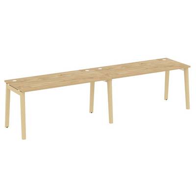 Onix Wood OW.RS-2.4.7 (Тиквуд светлый/Дуб светлый) Рабочая станция, опоры - массив дерева