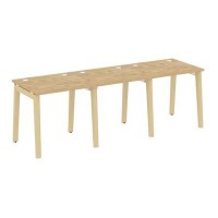 Onix Wood OW.RS-3.0.7 (Тиквуд светлый/Дуб светлый) Рабочая станция, опоры - массив дерева