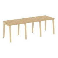 Onix Wood OW.RS-3.0.8 (Тиквуд светлый/Дуб светлый) Рабочая станция, опоры - массив дерева