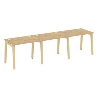 Onix Wood OW.RS-3.1.7 (Тиквуд светлый/Дуб светлый) Рабочая станция, опоры - массив дерева