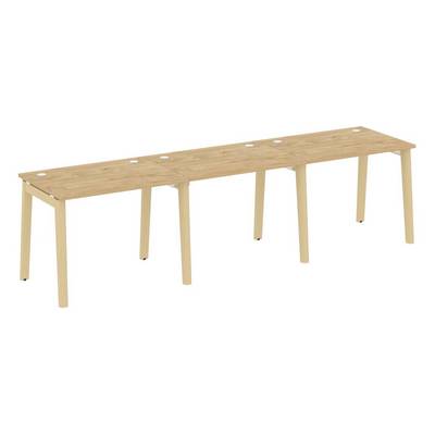 Onix Wood OW.RS-3.1.7 (Тиквуд светлый/Дуб светлый) Рабочая станция, опоры - массив дерева